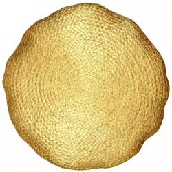 Unique Living Zierkissen „Metallic“, rund, goldfarben, 45 cm