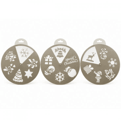 Christmas Stencils, 25 cm, 3-Pack (Assorted)