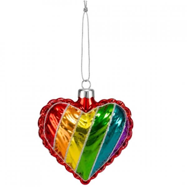 Boltze Weihnachtsanhänger „Pride“, 12 cm, 2er-Set, gemischt