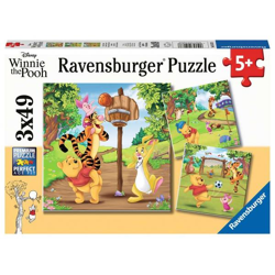 Disney Winnie the Pooh - Tag des Sports - Puzzle 3 x 49 Teile