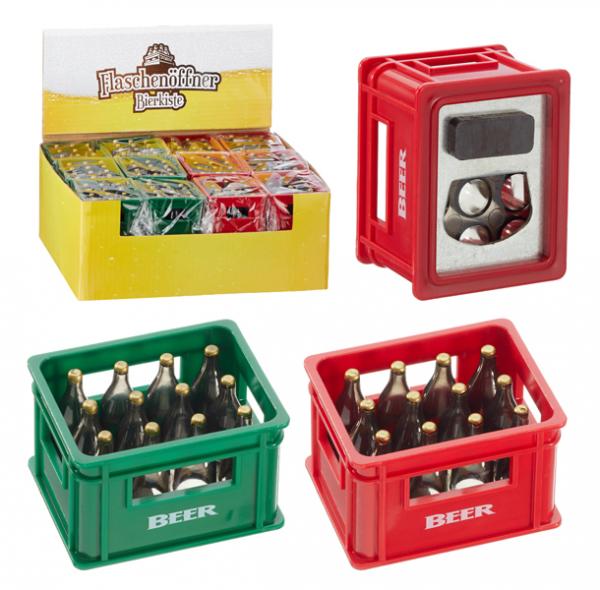 Flaschen&ouml;ffner "Bierkiste" mit Magnet, 2/s, ca. 6cmB