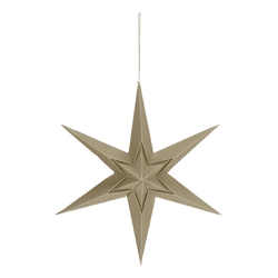 Paper Star Ornament, Deluxe, taupe, S, approx. 20 cm in diameter