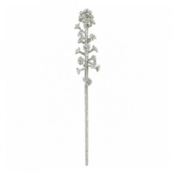 J-Line kunsttak Strass zilverkleurig 38 cm