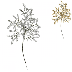 Kunstzweig Hulst, metallic, 50 cm, 2 Stück, sortiert
