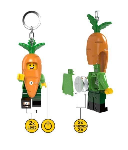 LEGO&reg; Minifigures&trade; - Schl&uuml;sselanh&auml;nger mit Taschenlampe - Karotten-Maskottchen