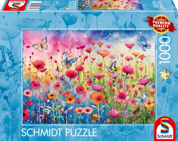 Mohnblumenwiese - Standard 1000 Teile Puzzle