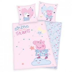 Peppa Pig - Renforcé bed linen - 80x80/135x200 cm