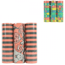 Serpentinen mit Blumen-/Sternmotiven und Halloween-Motiven, 4 Meter, 2 verschiedene Designs, 3er-Set