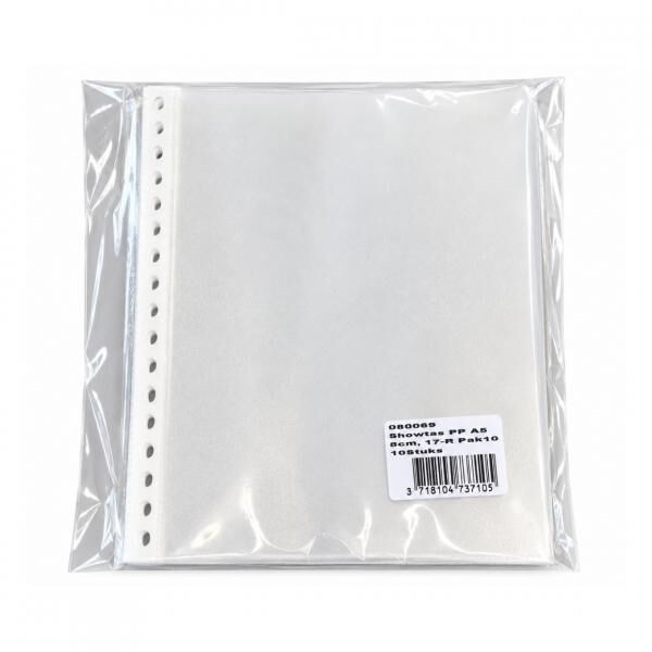 Transparente A5-Einschubhüllen, 17-Ring-Set à 10 Stück
