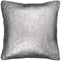 Unique Living Zierkissen, metallic-silberfarben, 45 x 45 cm