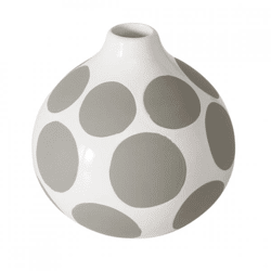 Boltze Vase „Punty“, grau/weiß, 13,5 cm
