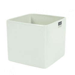 D&M bloempot vierkant Basic creme 11 cm