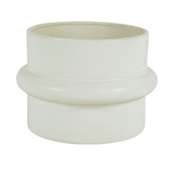 D&M Depot Gizmo Flower Pot, White, 23 cm