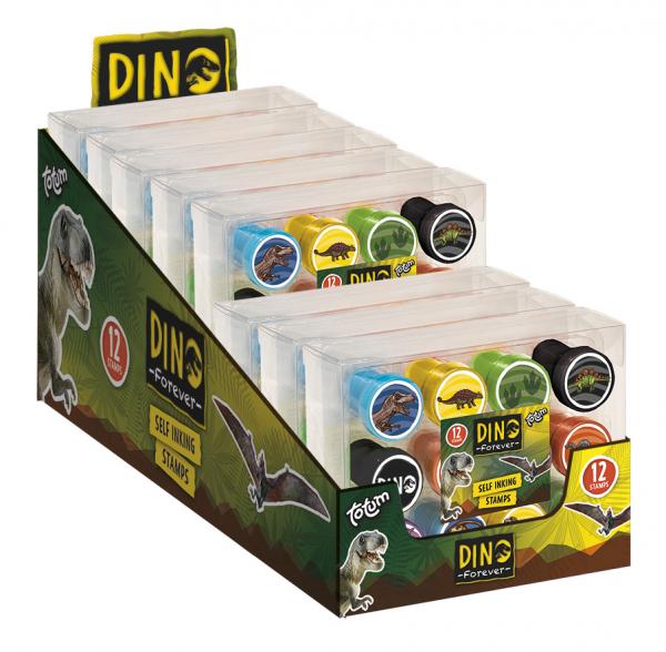 Dino - Selbstf&auml;rbende Stempel - 8er Display