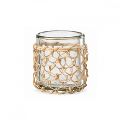 J-Line Teelichthalter „Boho“ aus Glas, 9,5 cm