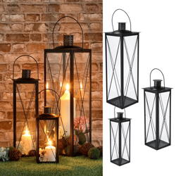 Lantern set, Basic, black, 3 pcs