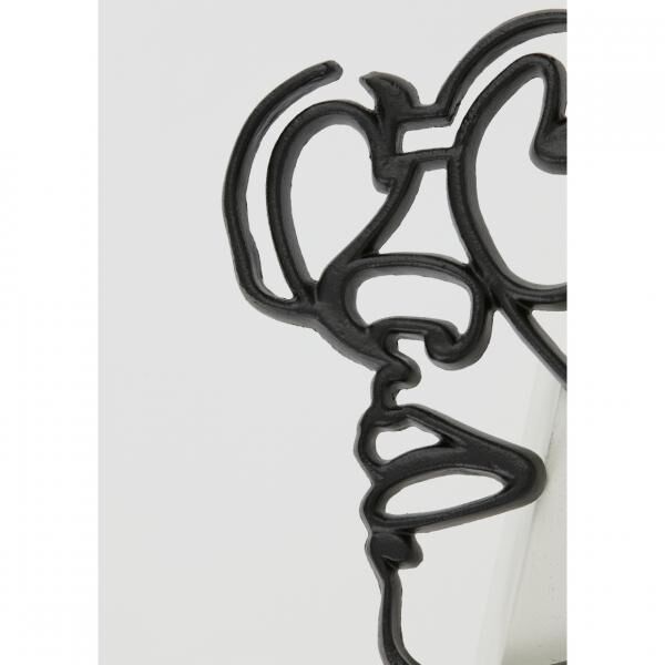 Light & Living Wanddekoration Face schwarz 45 cm