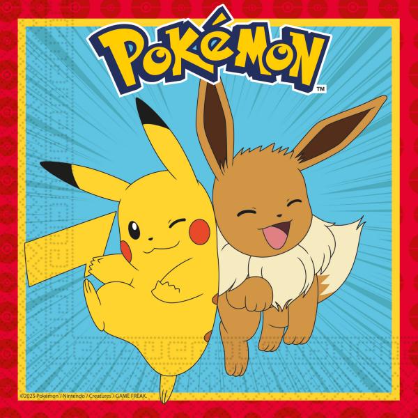 Pokemon - 20 Next Generation Servietten - 33 x 33 cm
