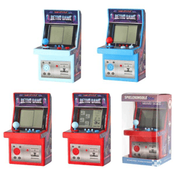 Retro Spielekonsole in Showbox, 3/s, ca.16cmH