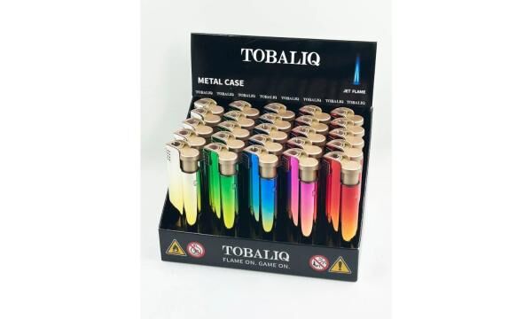 Shiny Rainbow - ALPHA Metal Jet Feuerzeug Sortiment - 25er Display