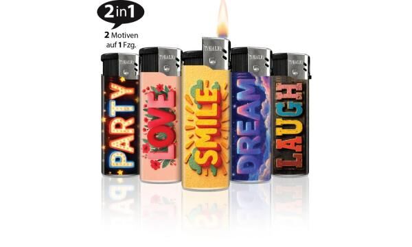 Soft Mood - Flip motif lighter assortment - 50 piece display
