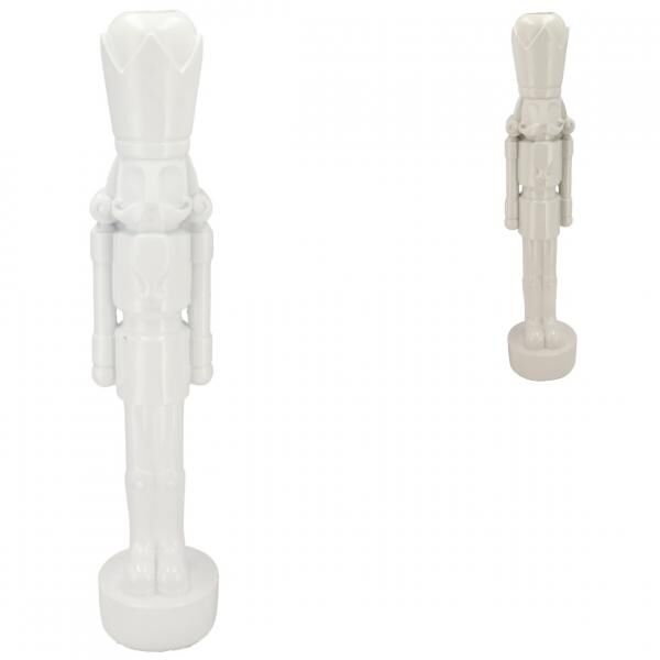 Statue Nussknacker weiß/cremig 52 cm 2 sortiert
