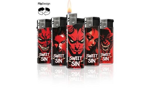 Sweet Sin - Flip motif lighter assortment - 50 piece display
