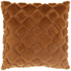 Unique Living Kissen „Fraser“ in der Farbe Camel, 45 x 45 cm