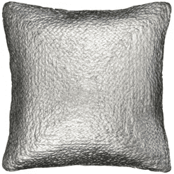 Unique Living Kissen, metallisch silberfarben, 45 x 45 cm