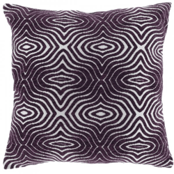 Unique Living Kissen „Sirna“, dunkelviolett, 45 x 45 cm