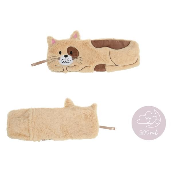 W&auml;rmflasche Katze, 900ml, ca. 38x18cm