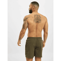 bequeme Urban Classics Herren Shorts Kordelzug Reißverschluss 120 g/m² Oliv-Grün