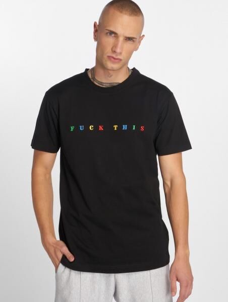 l&auml;ssiges Mister Tee Herren T-Shirt 180 g/m&sup2; mit Baumwolle Schwarz