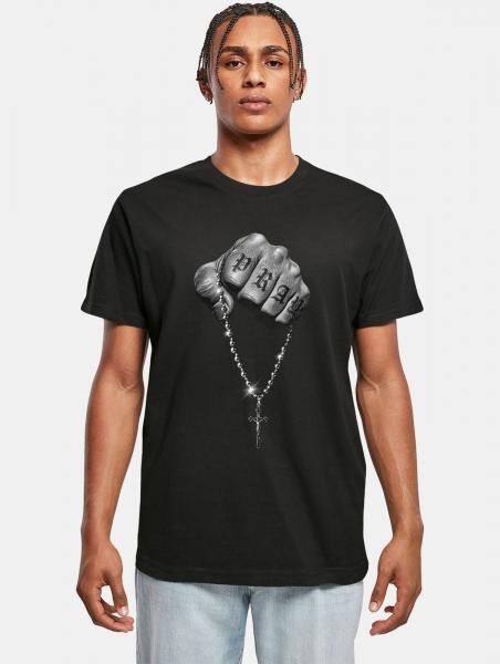 modernes Mister Tee Herren T-Shirt 200 g/m&sup2; mit Baumwolle Schwarz