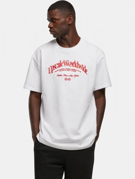 modernes Mister Tee Herren T-Shirt Oversize 240 g/m&sup2; mit Baumwolle Wei&szlig;