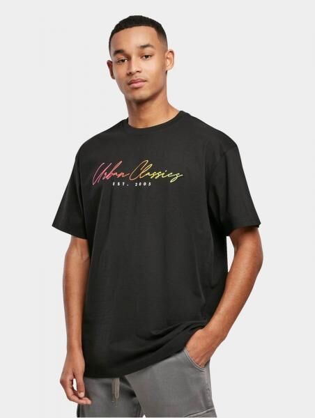 modernes Urban Classics Herren T-Shirt Oversize 220 g/m&sup2; mit Baumwolle Schwarz