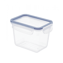 Rotho CLIC & LOCK Kühlschrankorganizer 1 Liter Stapelbare Frischebox mit Deckel 16,1 × 12 × 11,3 cm 7636311 Transparent/Weiß