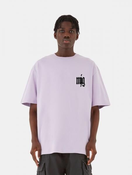 sportliches MJ Gonzales Herren T-Shirt Oversize 240 g/m&sup2; mit Baumwolle Violett