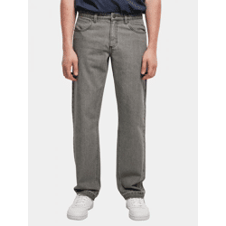 stylische URBAN CLASSICS Herren Jeans Reißverschluss Taschen mit Baumwolle Grau