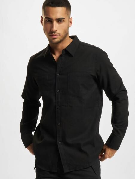 vielseitiges URBAN CLASSICS Herren Polo-Shirt Rei&szlig;verschluss Taschen 120 g/m&sup2; mit Baumwolle Schwarz