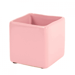 D&M Blumentopf, quadratisch, Basic, rosa, 11 cm