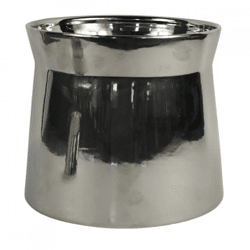 D&M Depot bloempot Diabolo zilverkleurig 25 cm