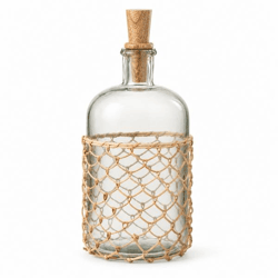 J-Line-Flasche „Boho“ mit Verschluss, Glas, 32 cm