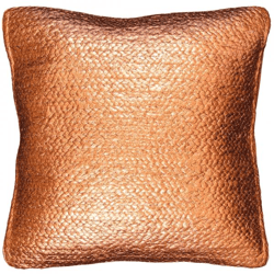 Unique Living Kissen, metallic-bronzefarben, 45 x 45 cm
