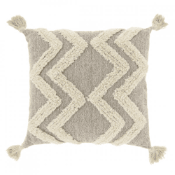 Unique Living Kissen „Dahlia“ taupe 45 x 45 cm