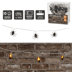 LED Lichterkette Spinnen, 165cm