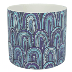 Blumentopf Blau Keramik 13,5 cm