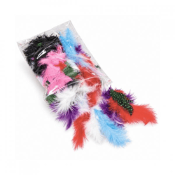Decoratie veren 15 cm set van 45