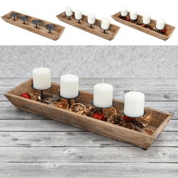 Advent Candle Holder, Mango, Tall, 54 cm L