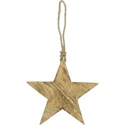 Anhänger Star Mangoholz 19 cm